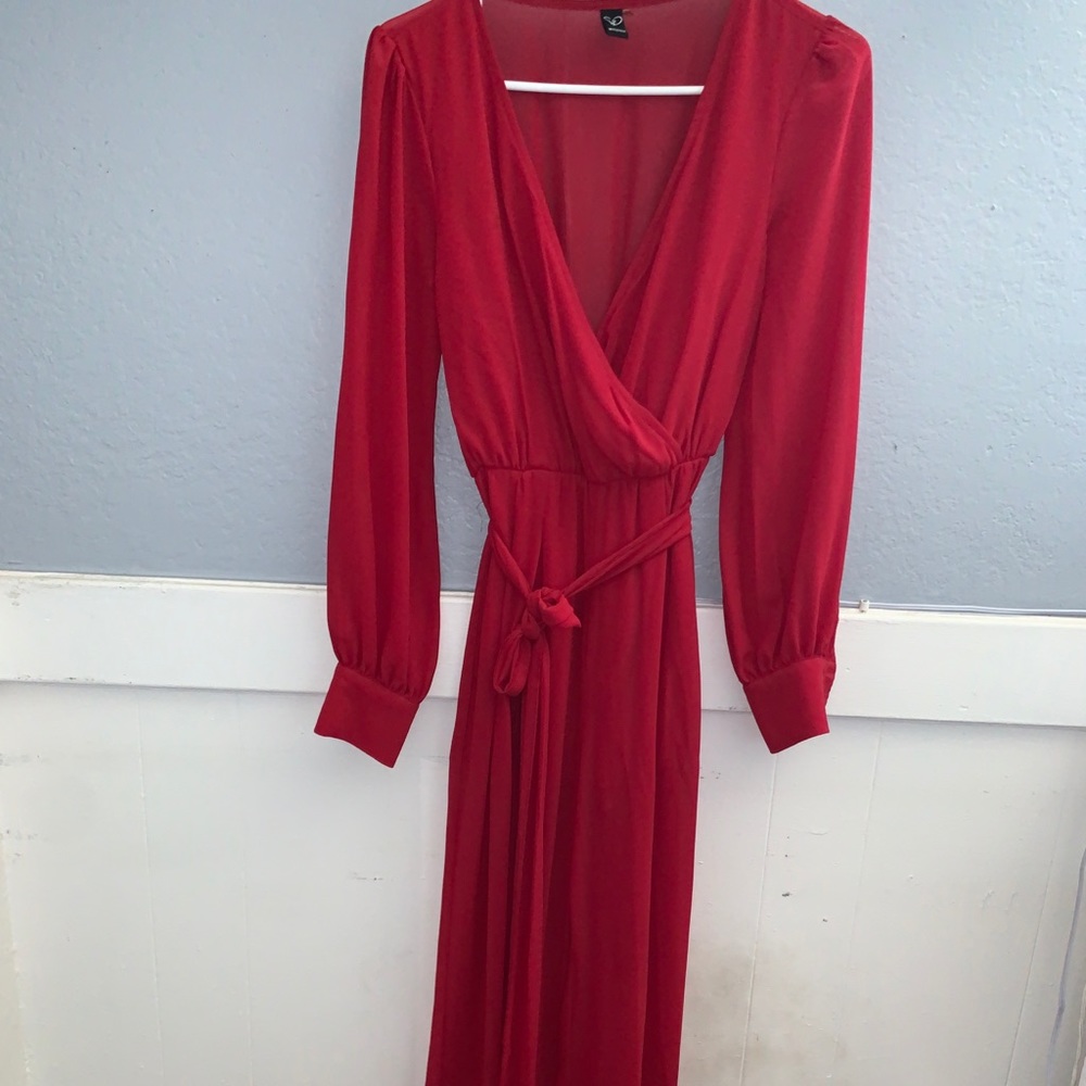Red jumper suit